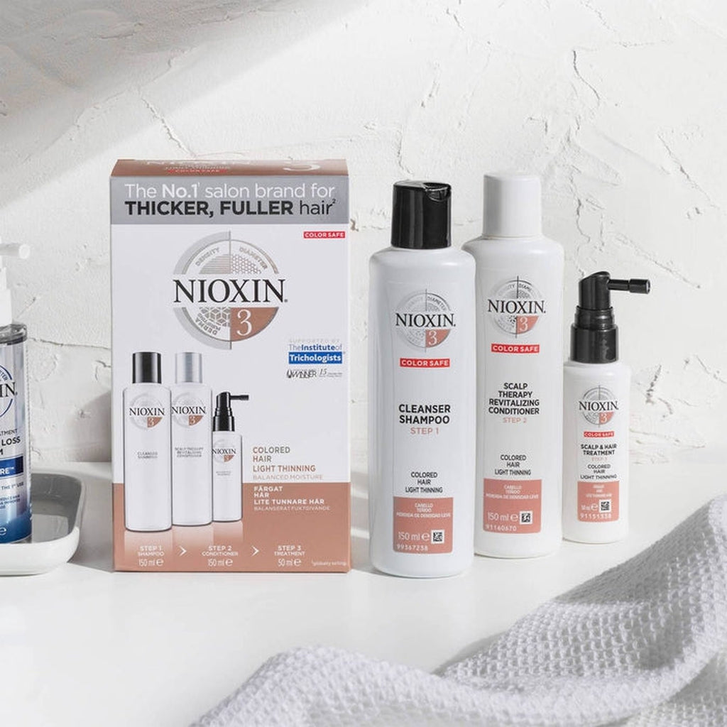 Nioxin 3-part system 3 trial kit for coloured hair with light thinning 700ml