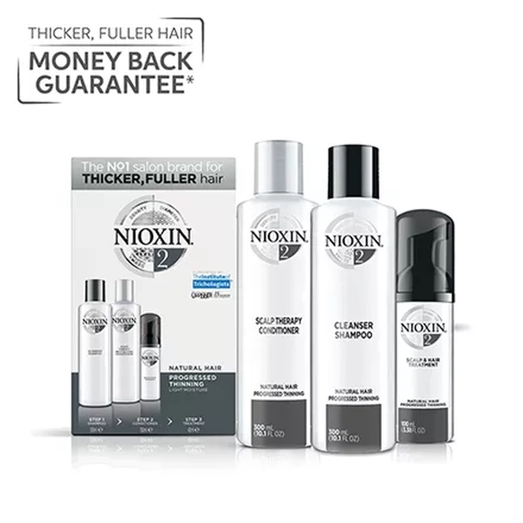 Nioxin 3-part system 2 trial kit for natural hair with progressed thinning 350ml