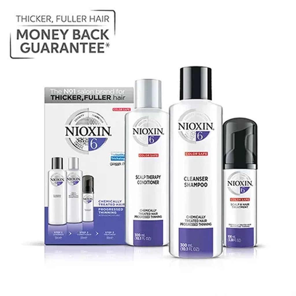 Nioxin 3-part system 6 trial kit for chemically treated hair with progressed thinning 350ml
