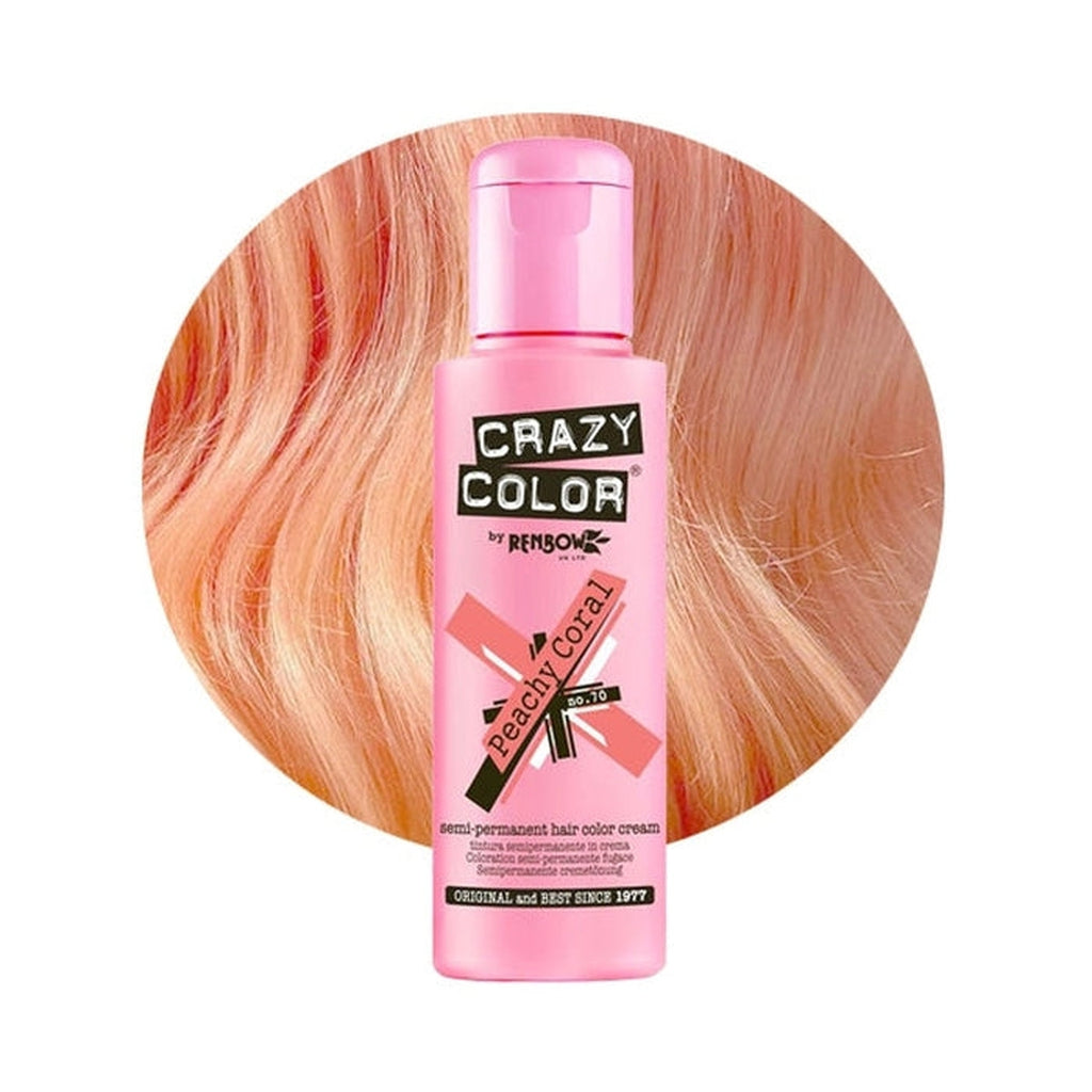Crazy color semi permanent hair color cream - peachy coral