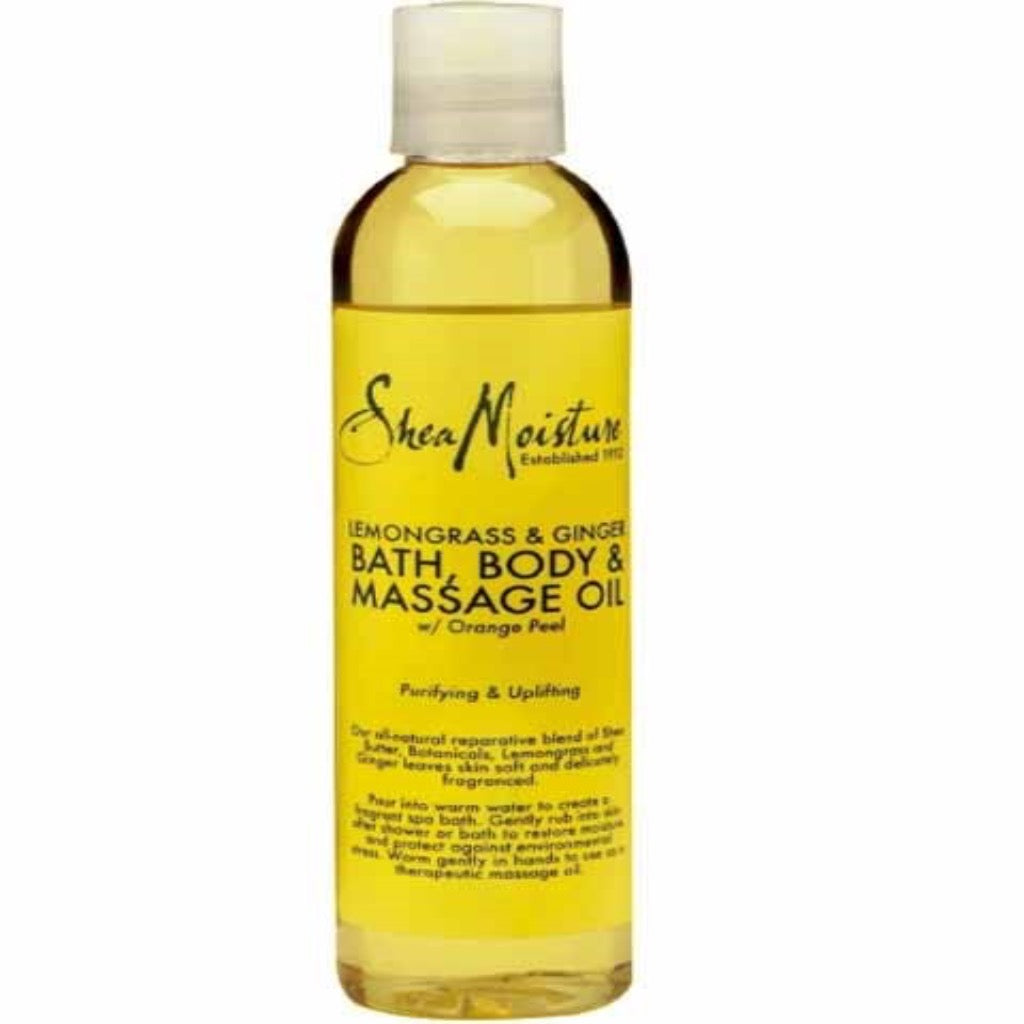 Shea Moisture Lemongrass And Ginger Bath Body And Massage Oil 8oz