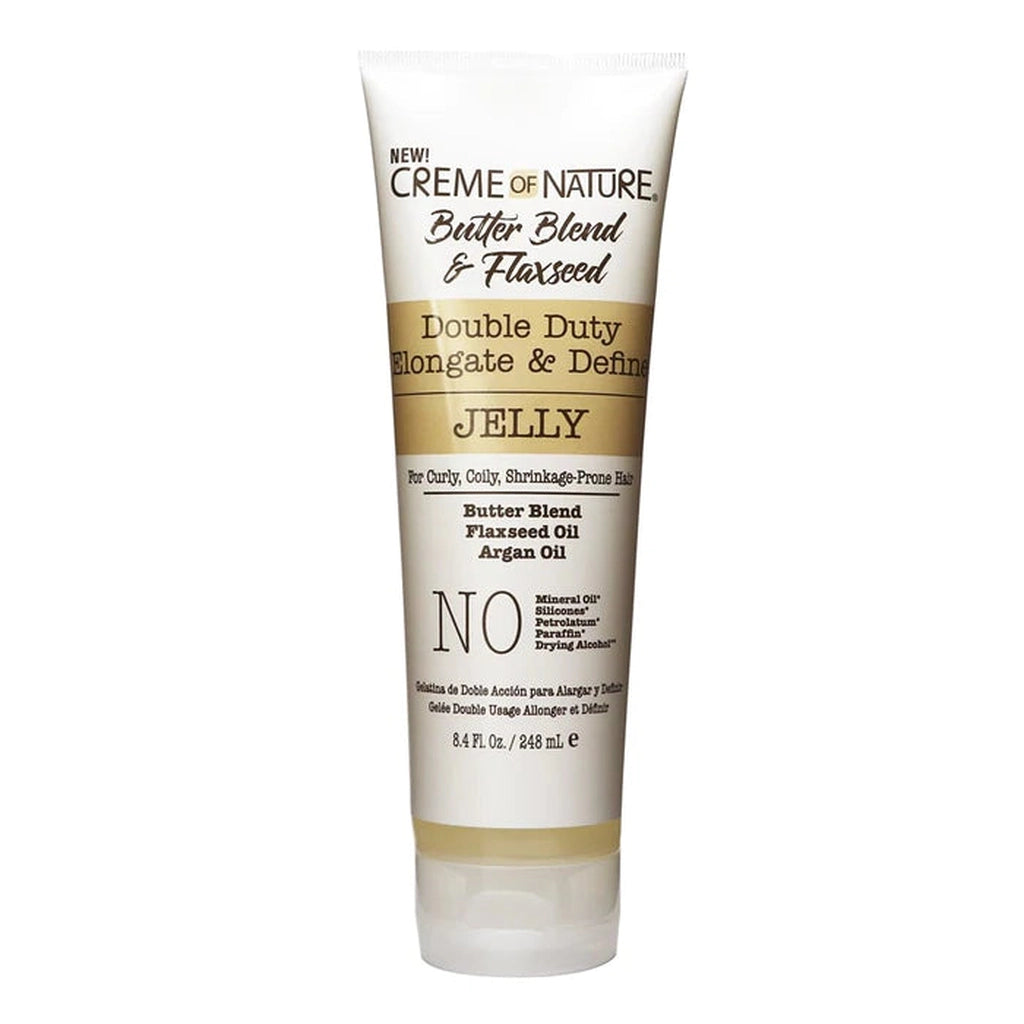 Creme Of Nature Butter Blend & Flaxseed Double Duty Elongate & Define Jelly (8.4oz)