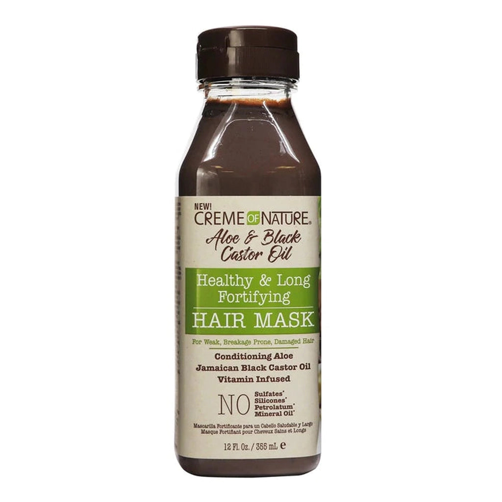 Creme Of Nature Aloe & Black Castor Oil Healthy & Long Fortifying Hair Mask (12oz)
