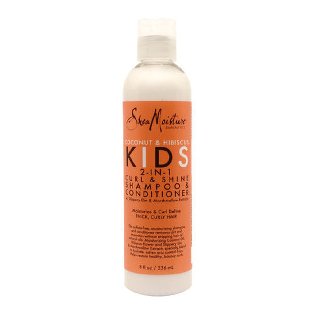 Shea moisture coconut & hibiscus kids 2 in 1 curl & shine shampoo & conditioner